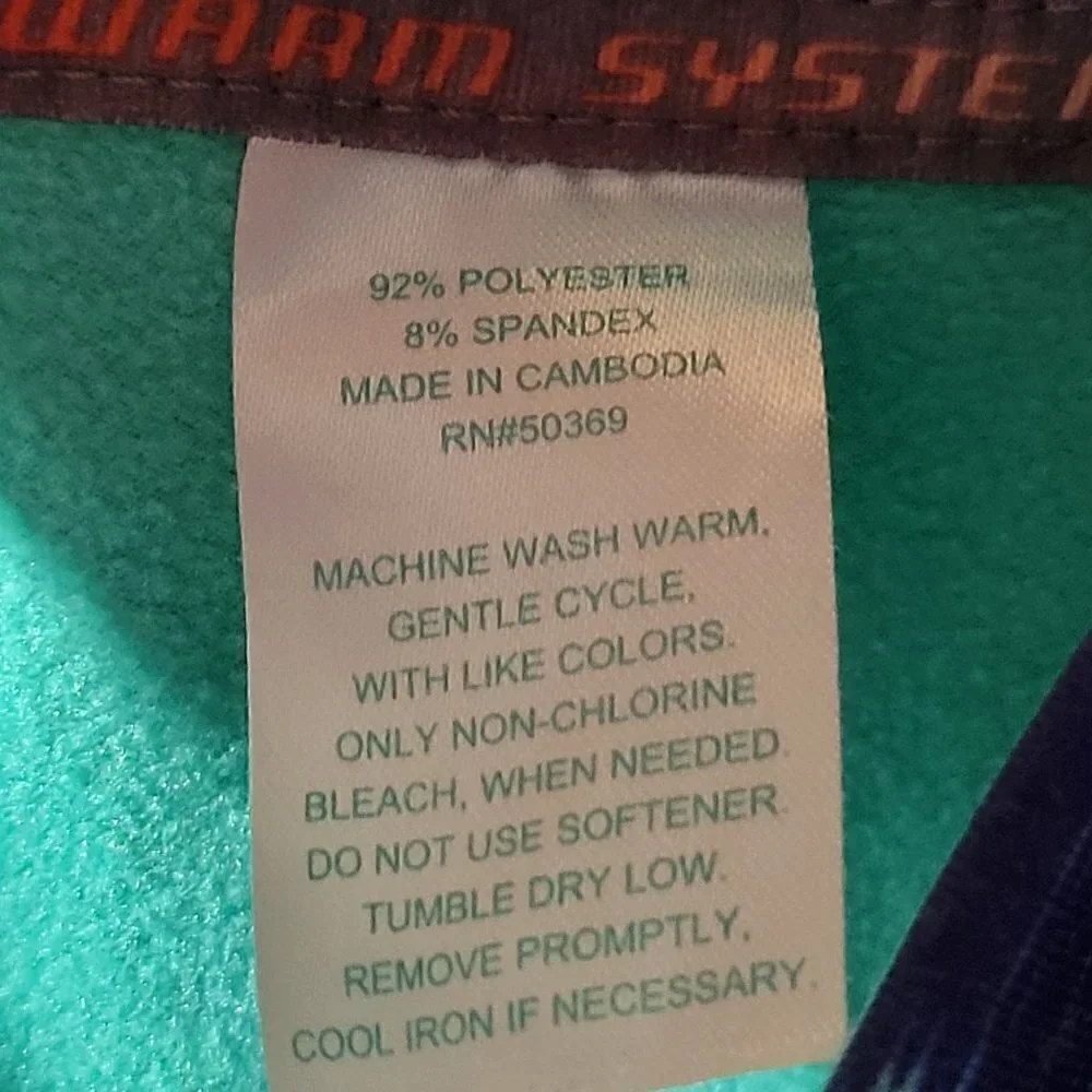 Energy Zone Warm Systems Blue &Teal Activewear Leggings Size Medium